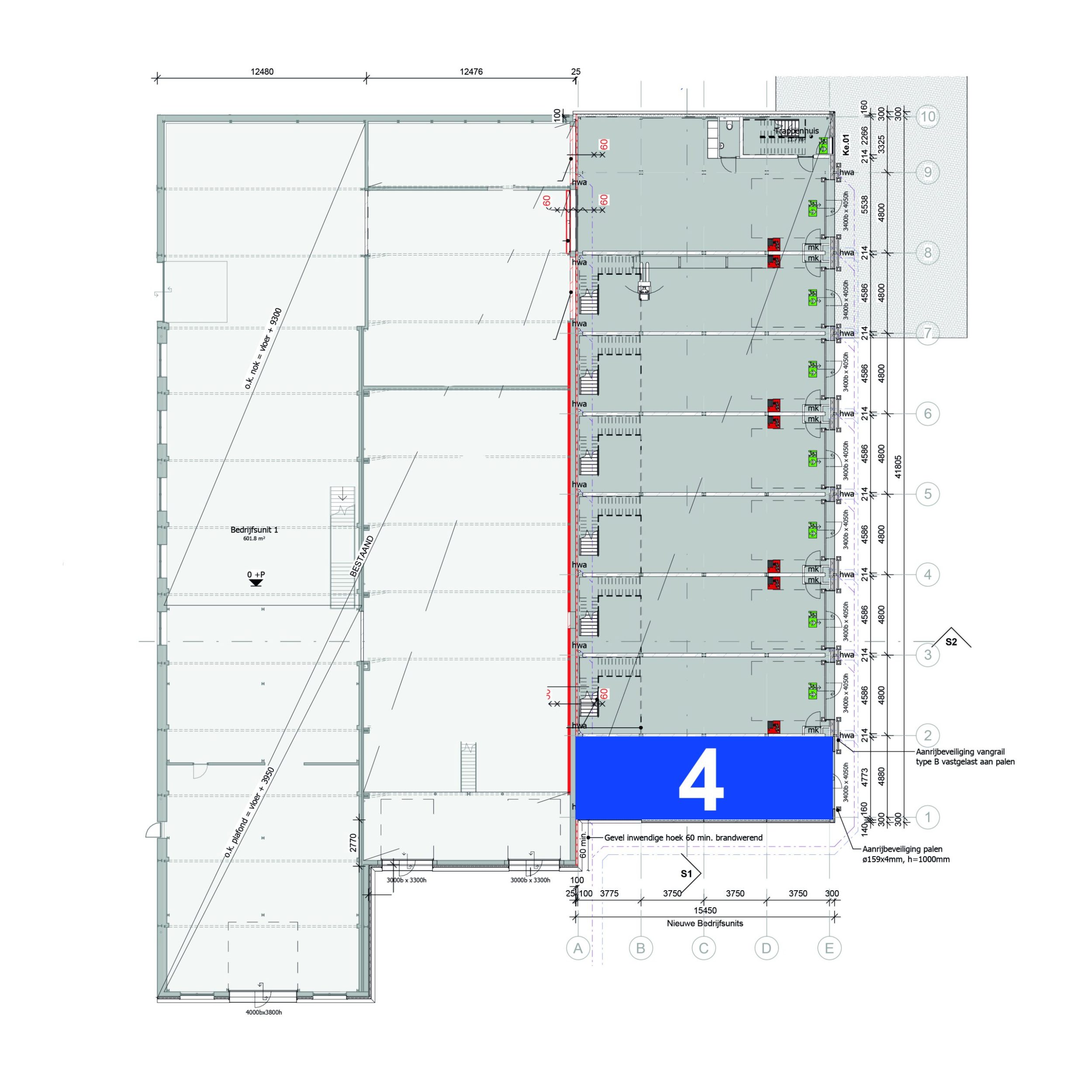 Bedrijfsunit 4: 125m²